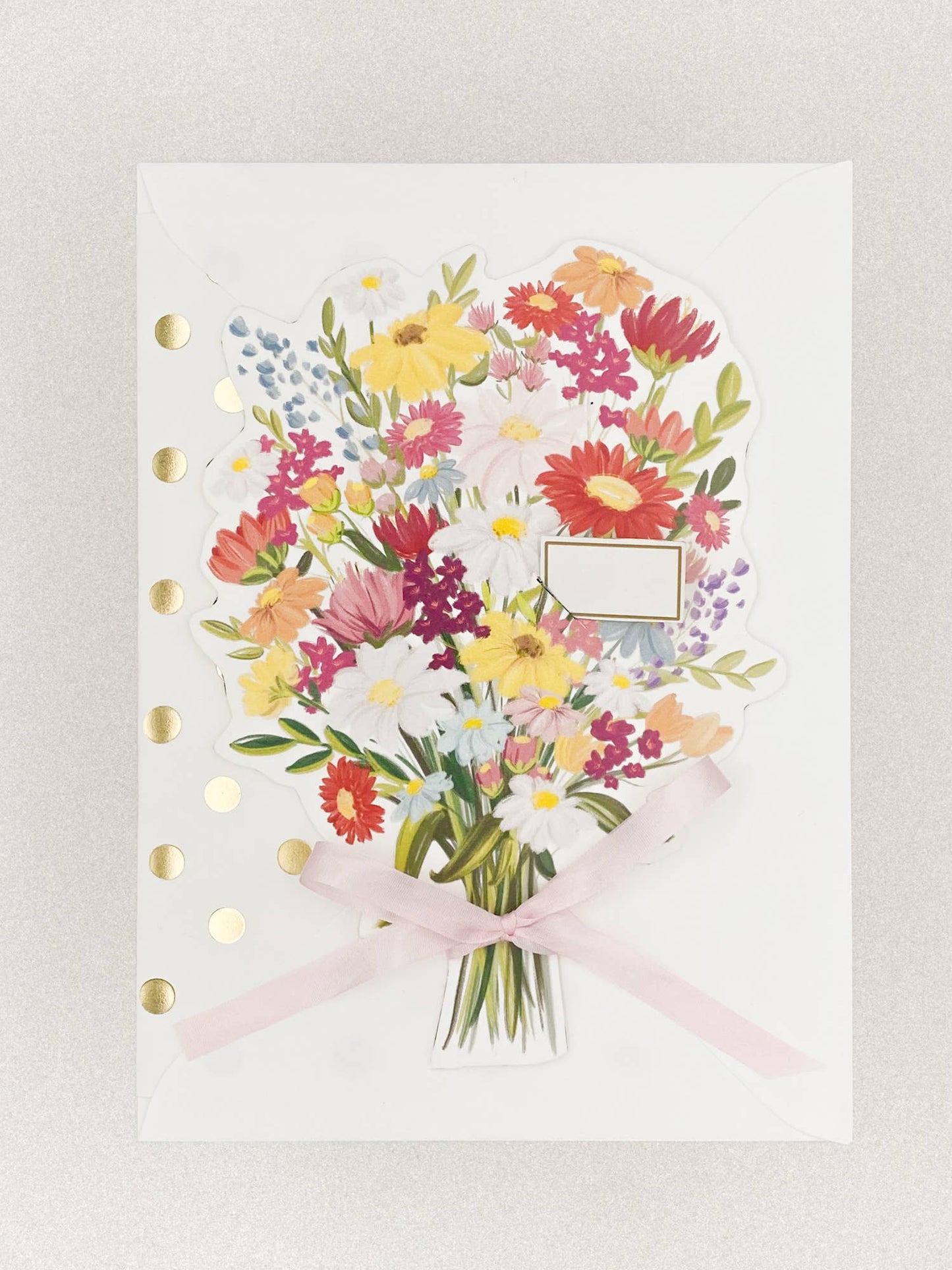 The First Snow - A Flower Bouquet Die Cut Versatile Greeting Card