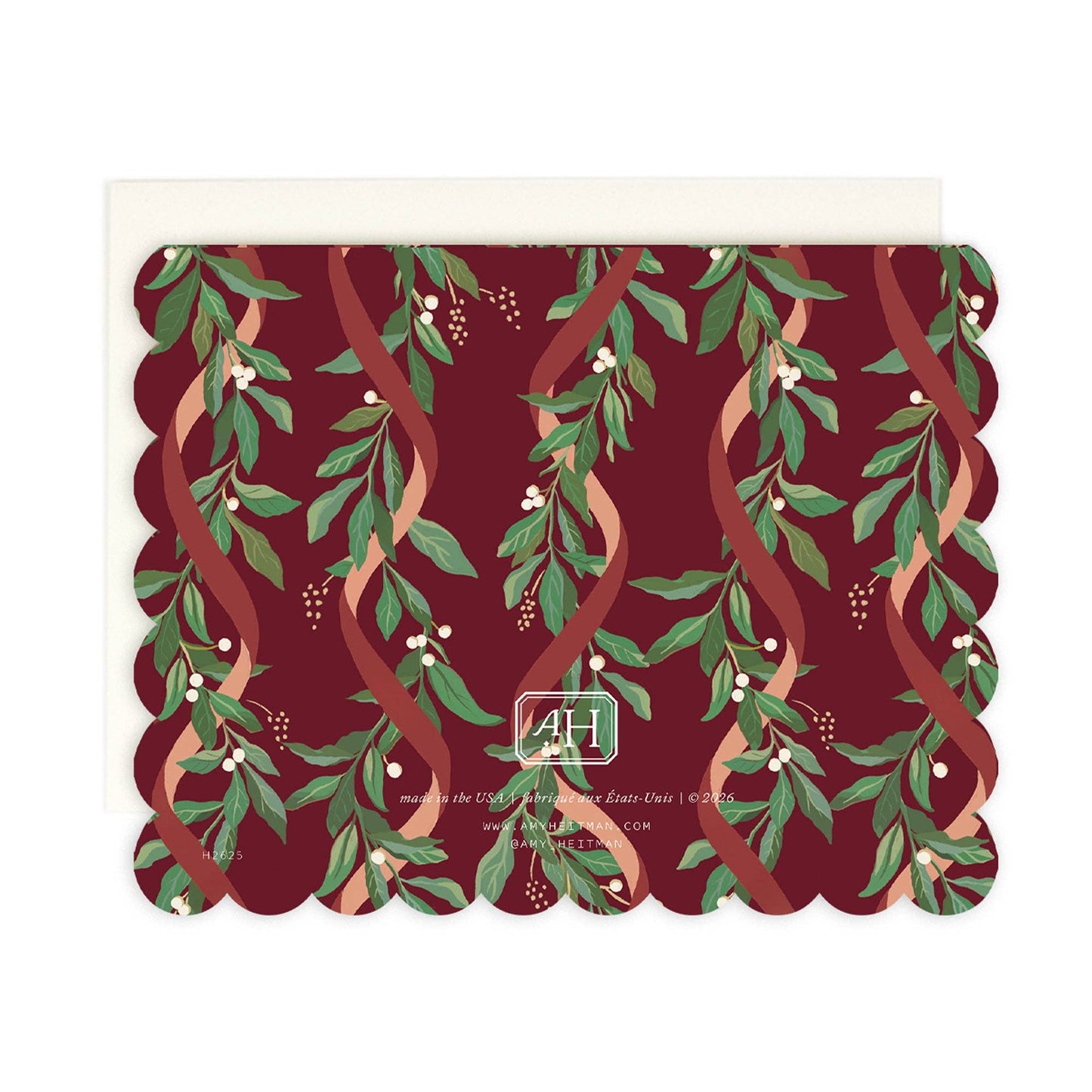 Amy Heitman - Ribbon Laurel Christmas Scallop