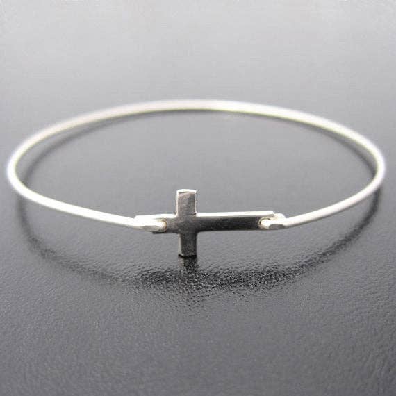 Frosted Willow - Sideways Cross Bracelet