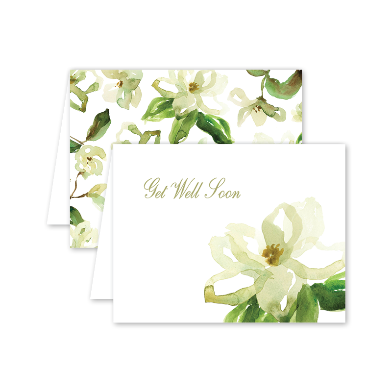 Dogwood Hill - Watercolor Magnolias Get Well Card