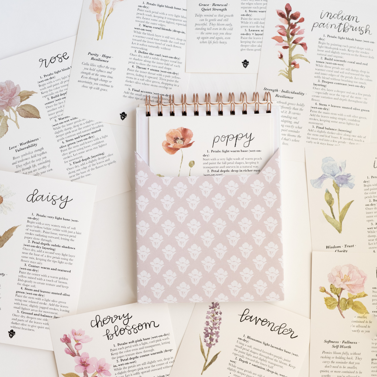 bailey rae studio - Flowers watercolor workbook