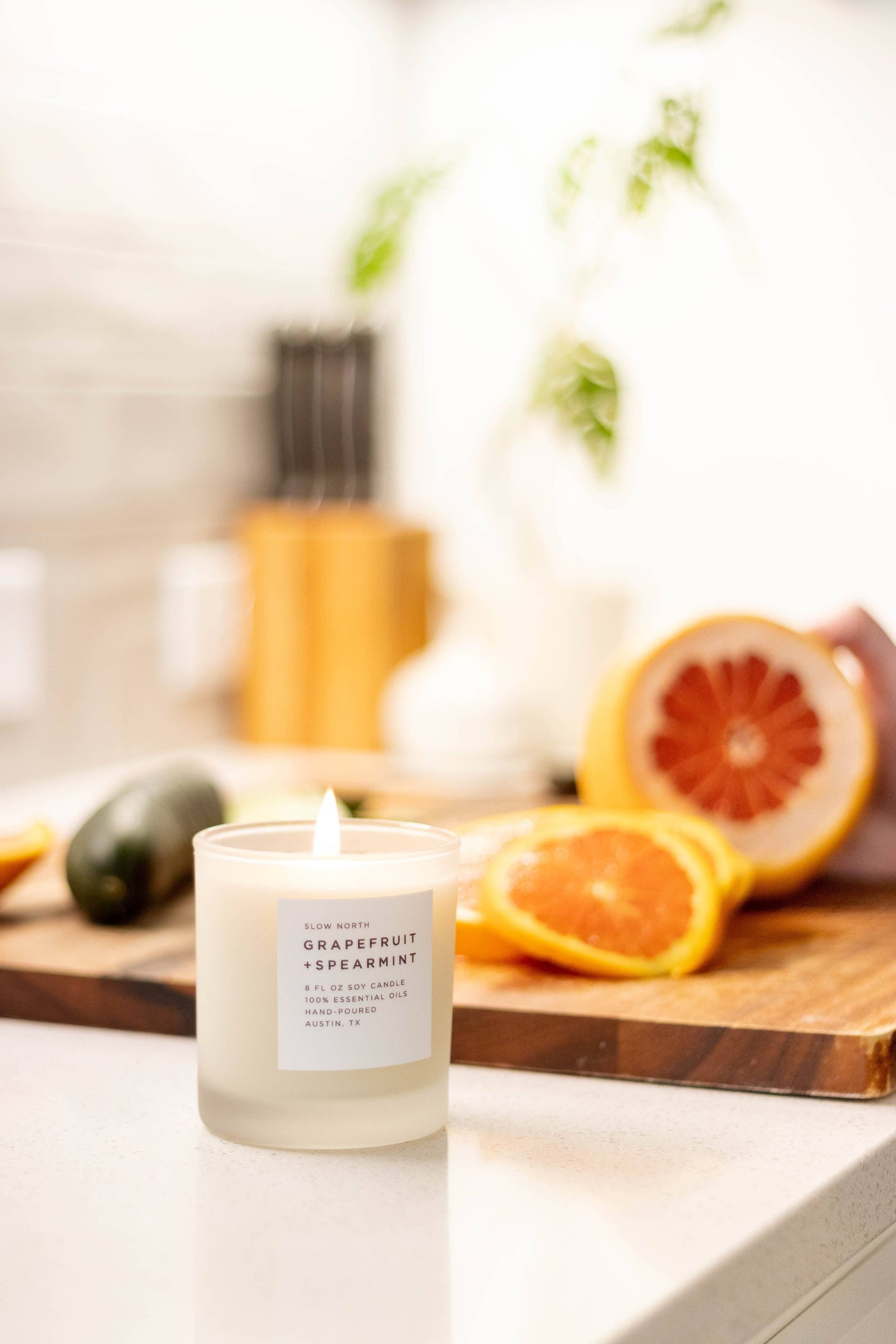 Slow North - Grapefruit + Spearmint Frosted Candle