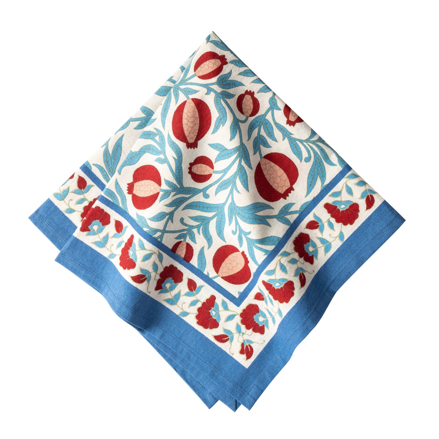 Couleur Nature - Grenadine Blue & Red Napkins 19x19 - Set of 6