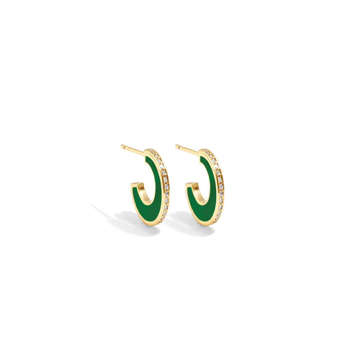 Splendid Iris - Small Colorful Pave Hoops