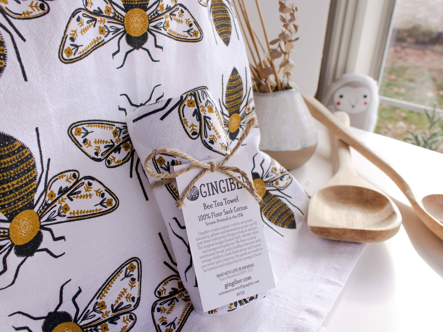 Gingiber - Bee Tea Towel