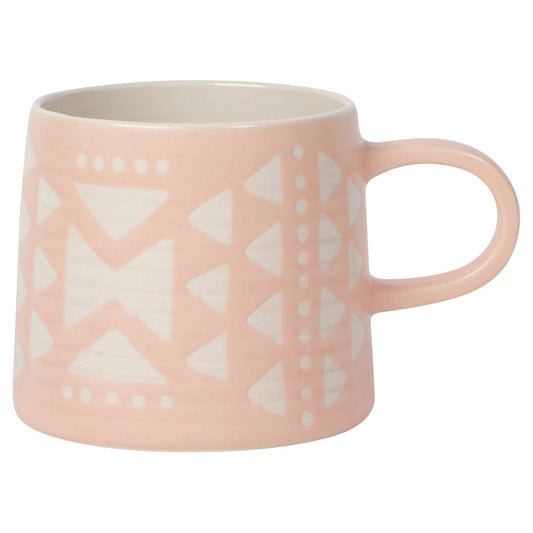 Danica Studio - Danica Studio Pink Imprint Stoneware Mugs 12 oz