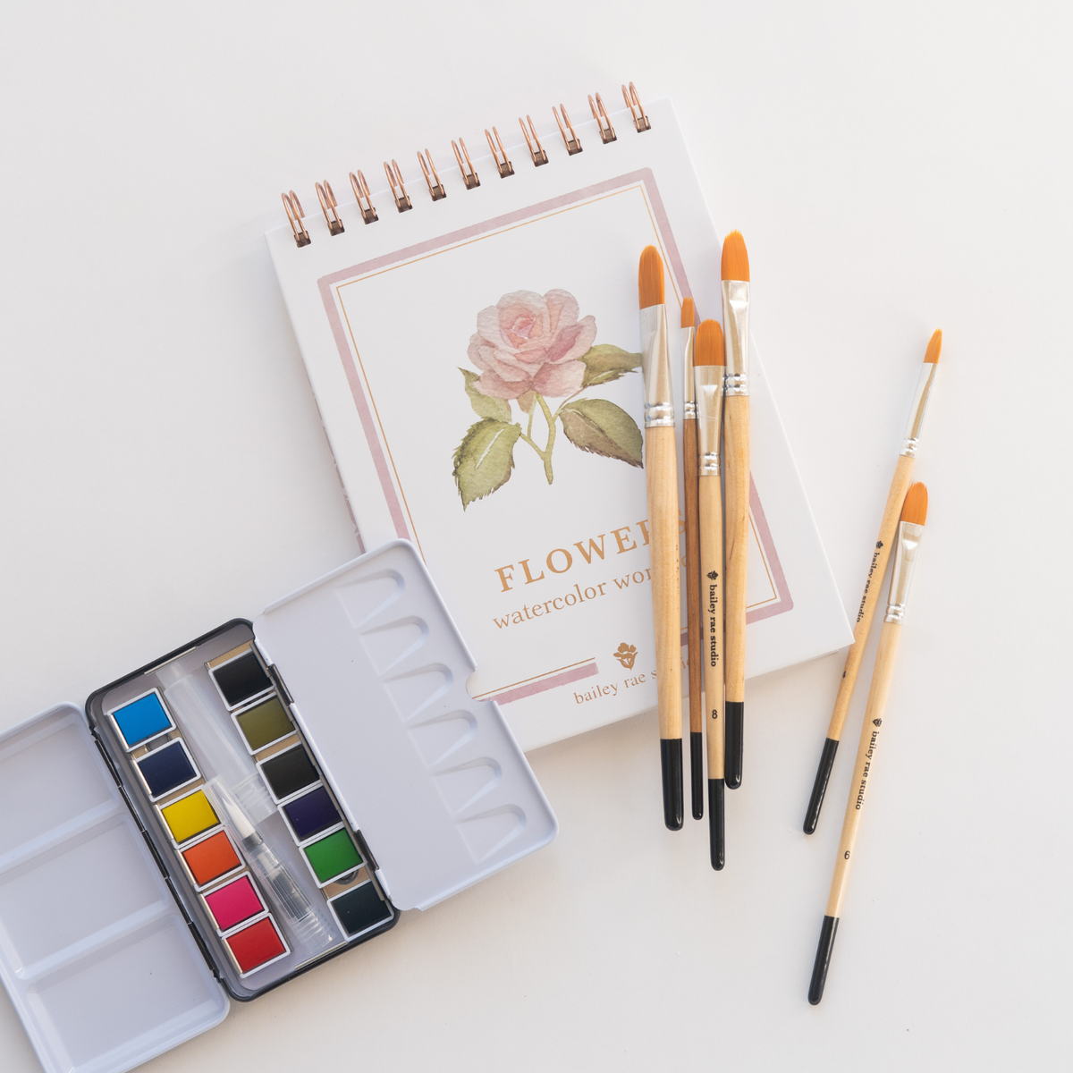 bailey rae studio - Flowers watercolor workbook