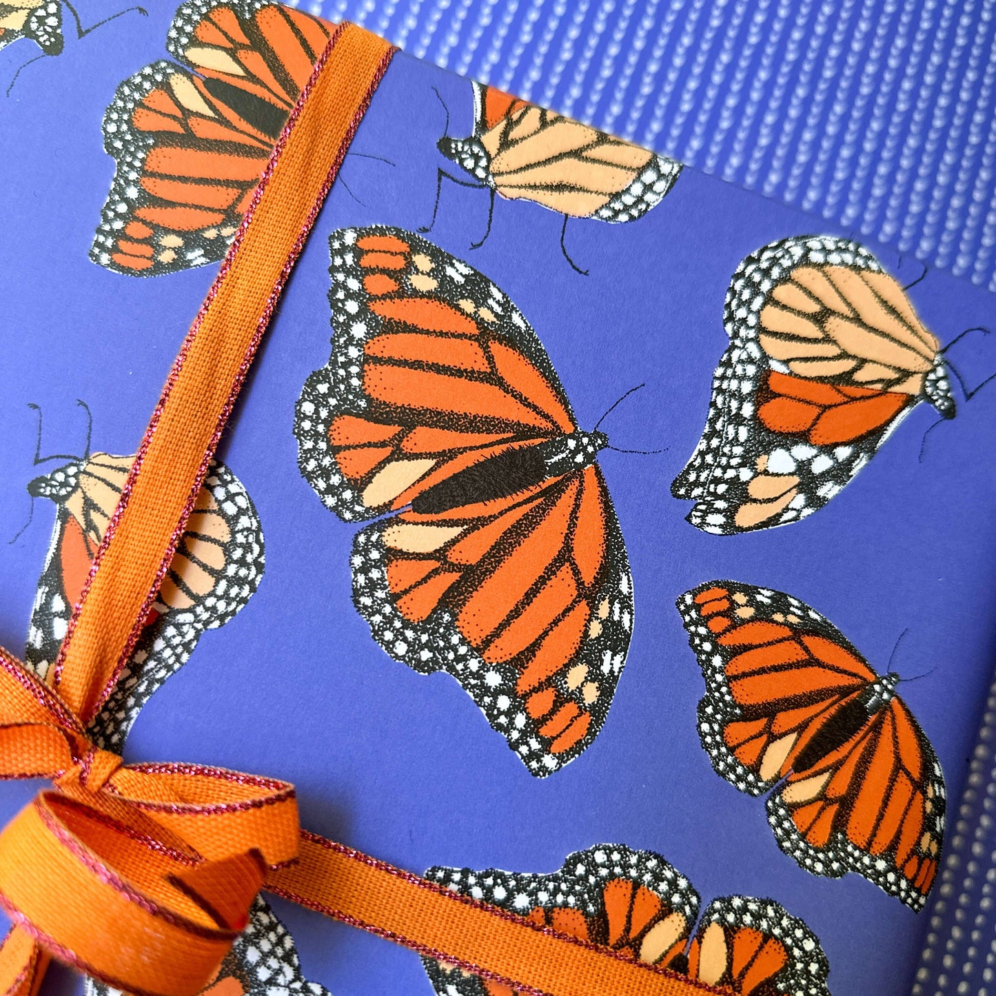 Ballard & Prescott - Monarch Butterfly Wrapping Paper: Single Sheets (Case of 3 Sheets)