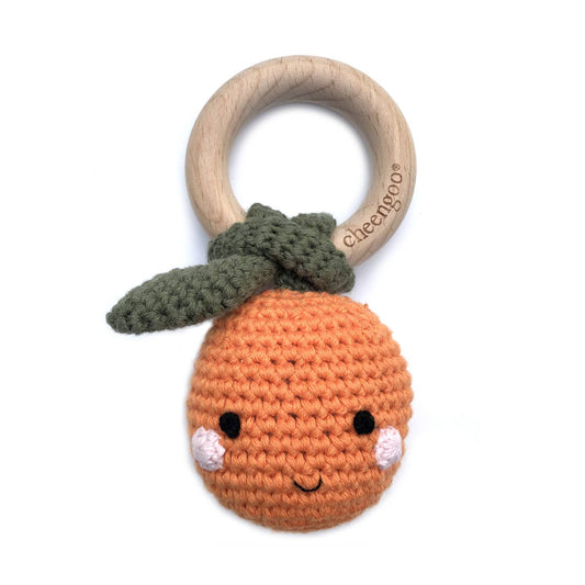 Cheengoo - Orange Teething Rattle