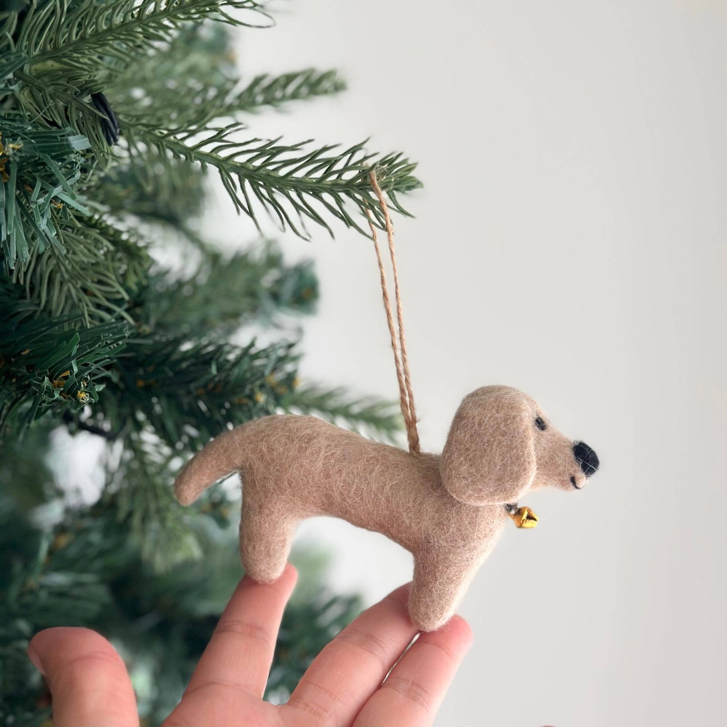 Deer Harbour Design - Felt Ornament - Dachshund Dog: Black