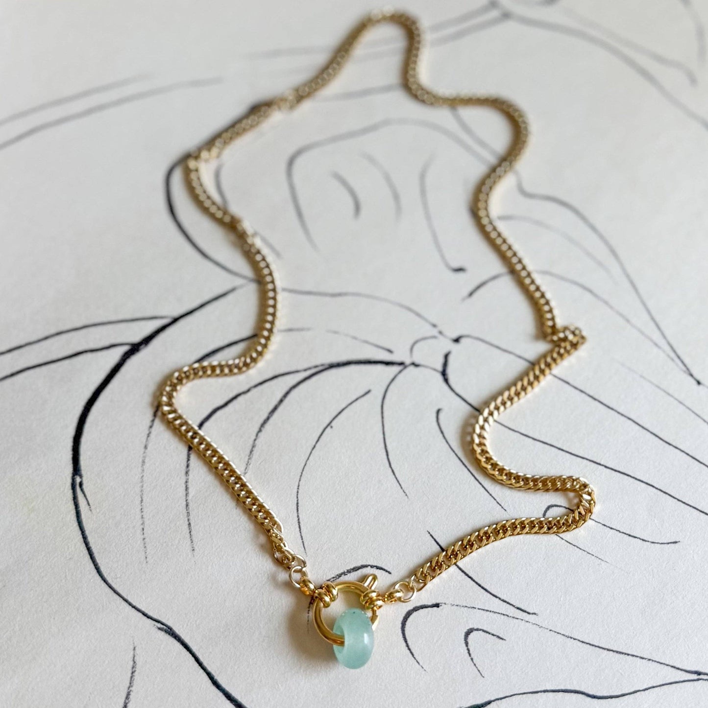 Natalie Clare Collections - Aventurine Ring Necklace