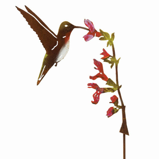 Elegant Garden Design - Hummingbird on Salvia Pick -Painted