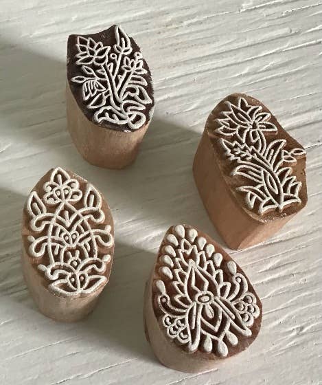 natural habitat - Wood Stamps Set of 4 Botanical