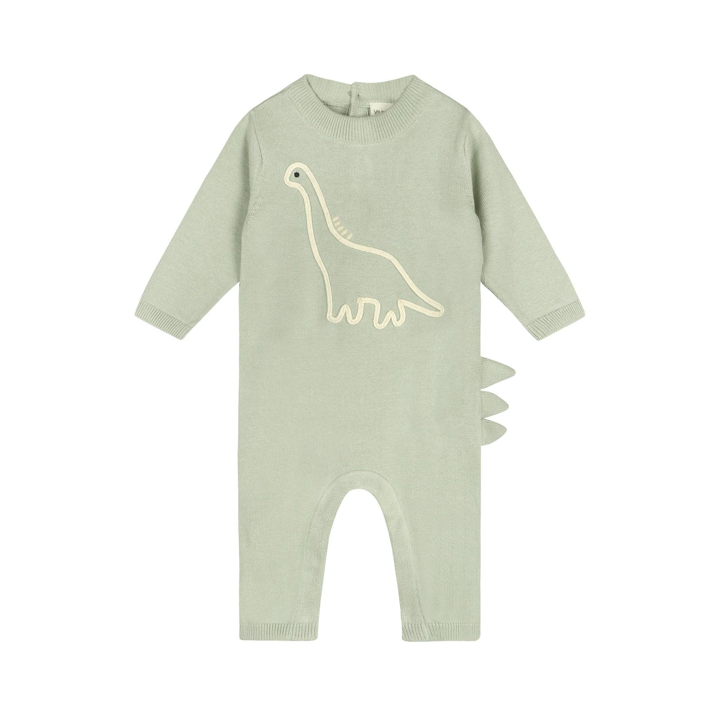 Viverano Organics - Dino Embroidered Baby Knit Jumpsuit (Organic Cotton)
