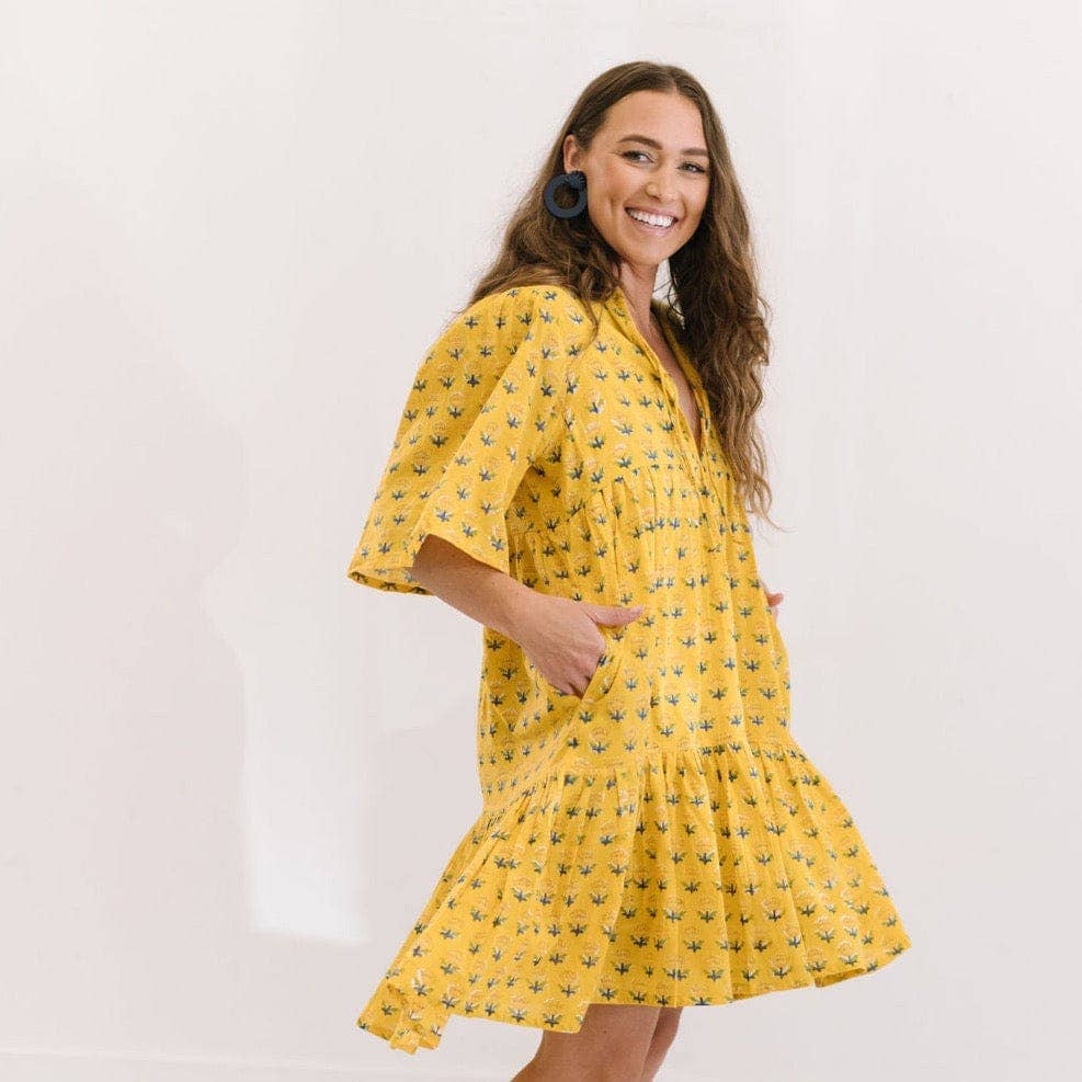 Sunshine Tienda - Yellow Marigold Bondi Dress: SM