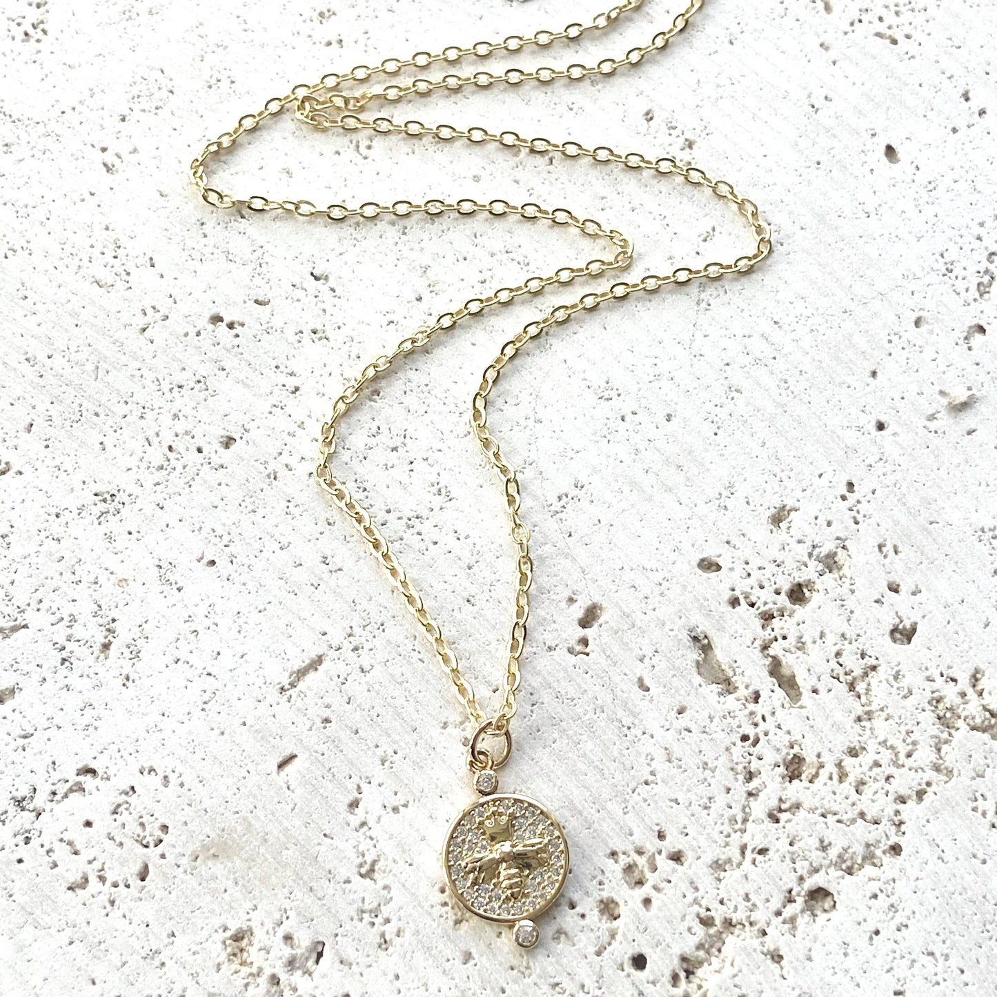 VB&CO Designs Handmade Jewelry - Queen bee necklace trendy gold jewelry dainty