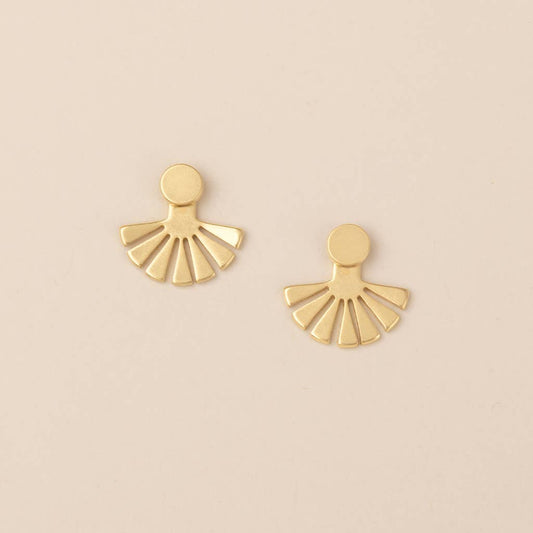 Scout Curated Wears - Refined Earring Collection - Sunburst Ear Jacket/Gold