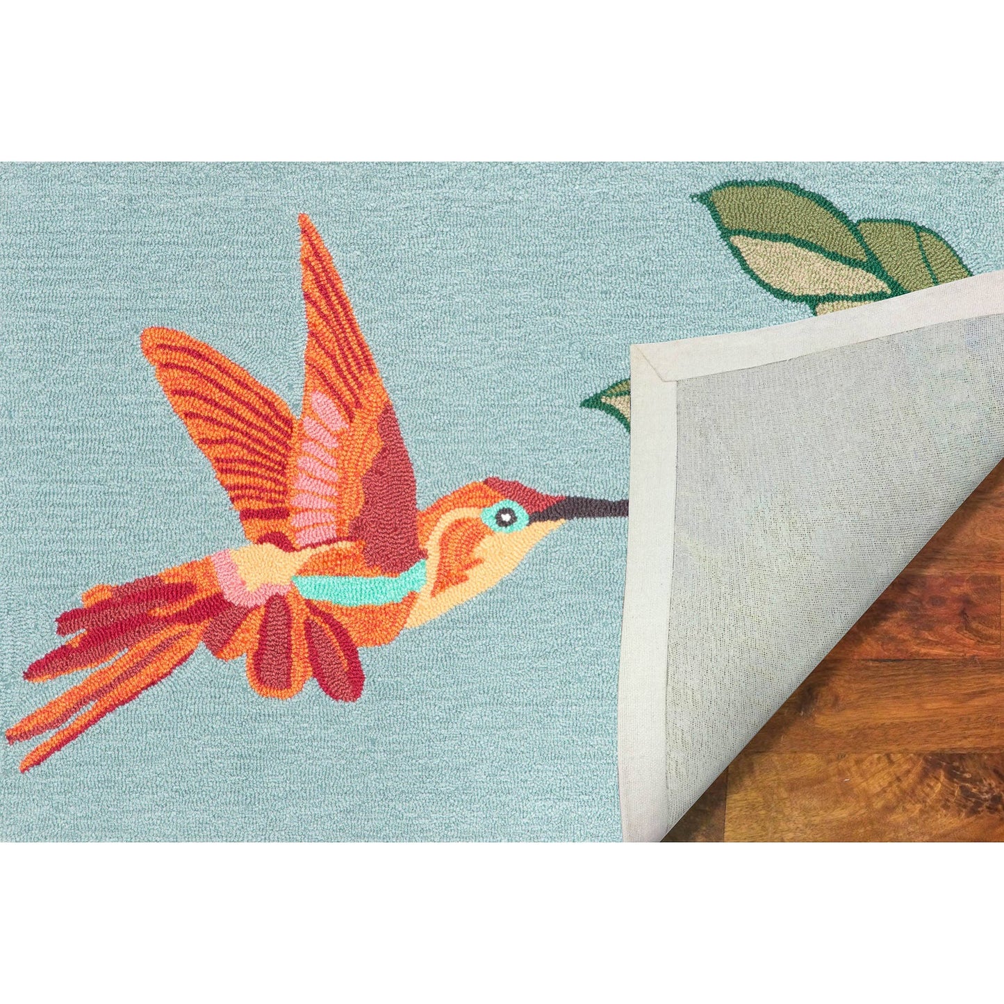 Liora Manne - Frontporch Hummingbird Indoor/Outdoor Rug: Sky / 2' x 3' / Polyester; Acrylic