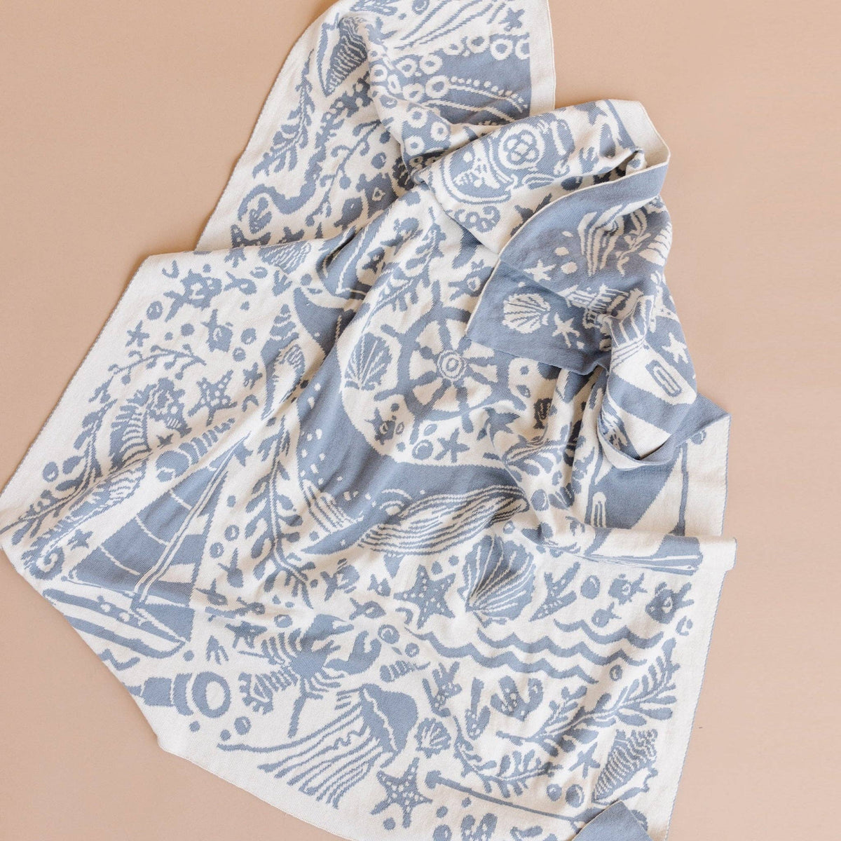 The Blueberry Hill - Blanket Nautical Summer Ocean Organic Cotton Baby Gift