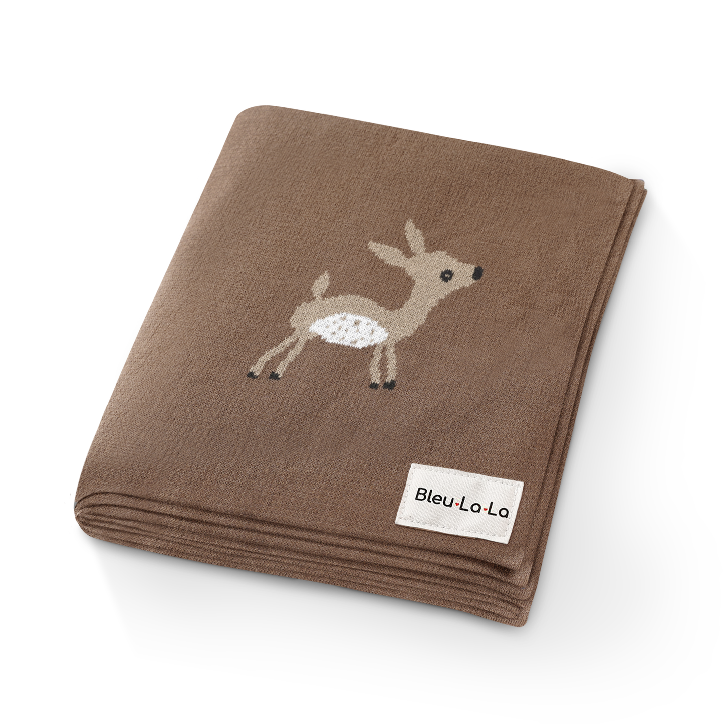 Bleu La La - 100% Luxury Cotton Receiving Swaddle Baby Blanket - Deer: Sage