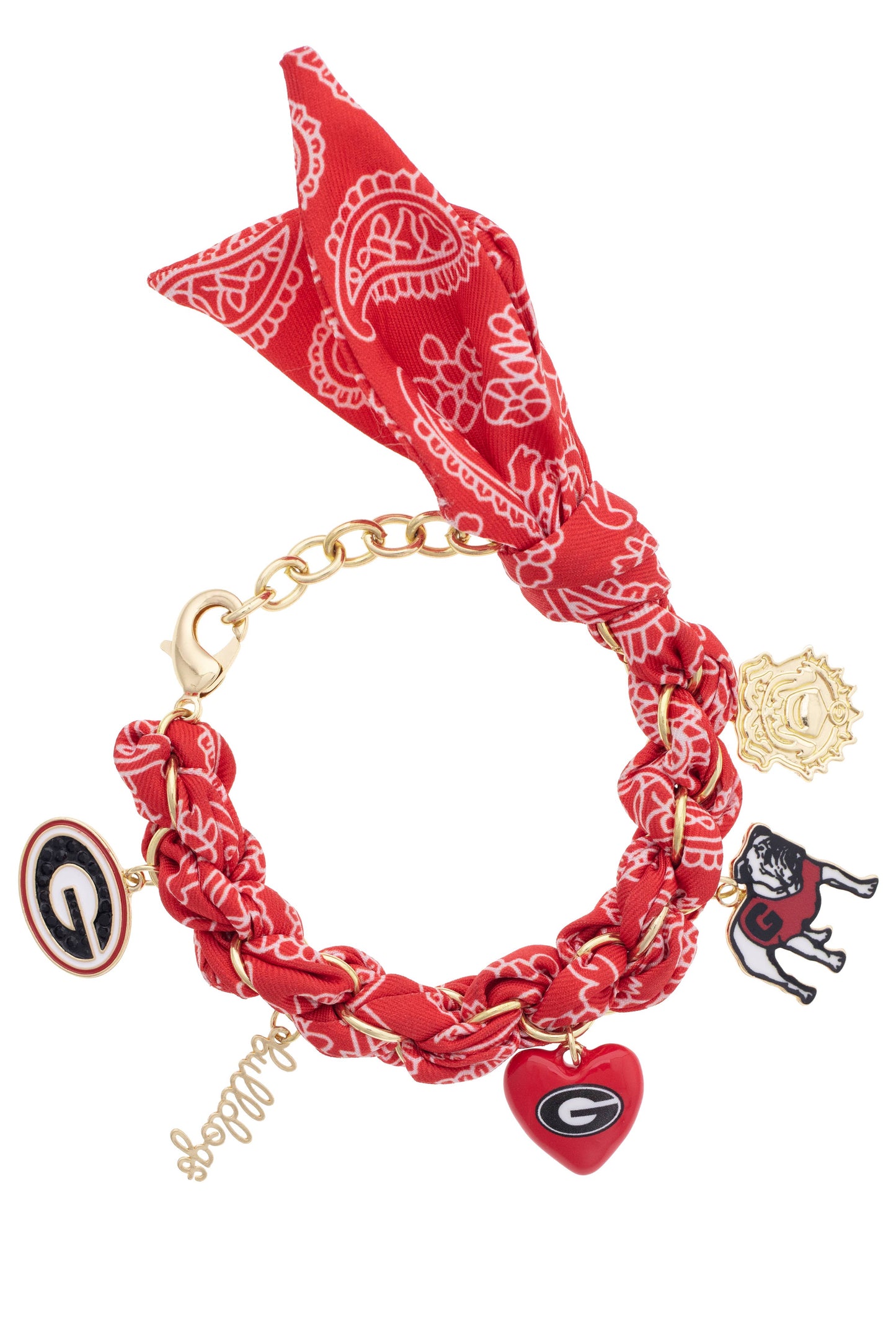 Canvas Style - Georgia Bulldogs Bandana Charm Bracelet