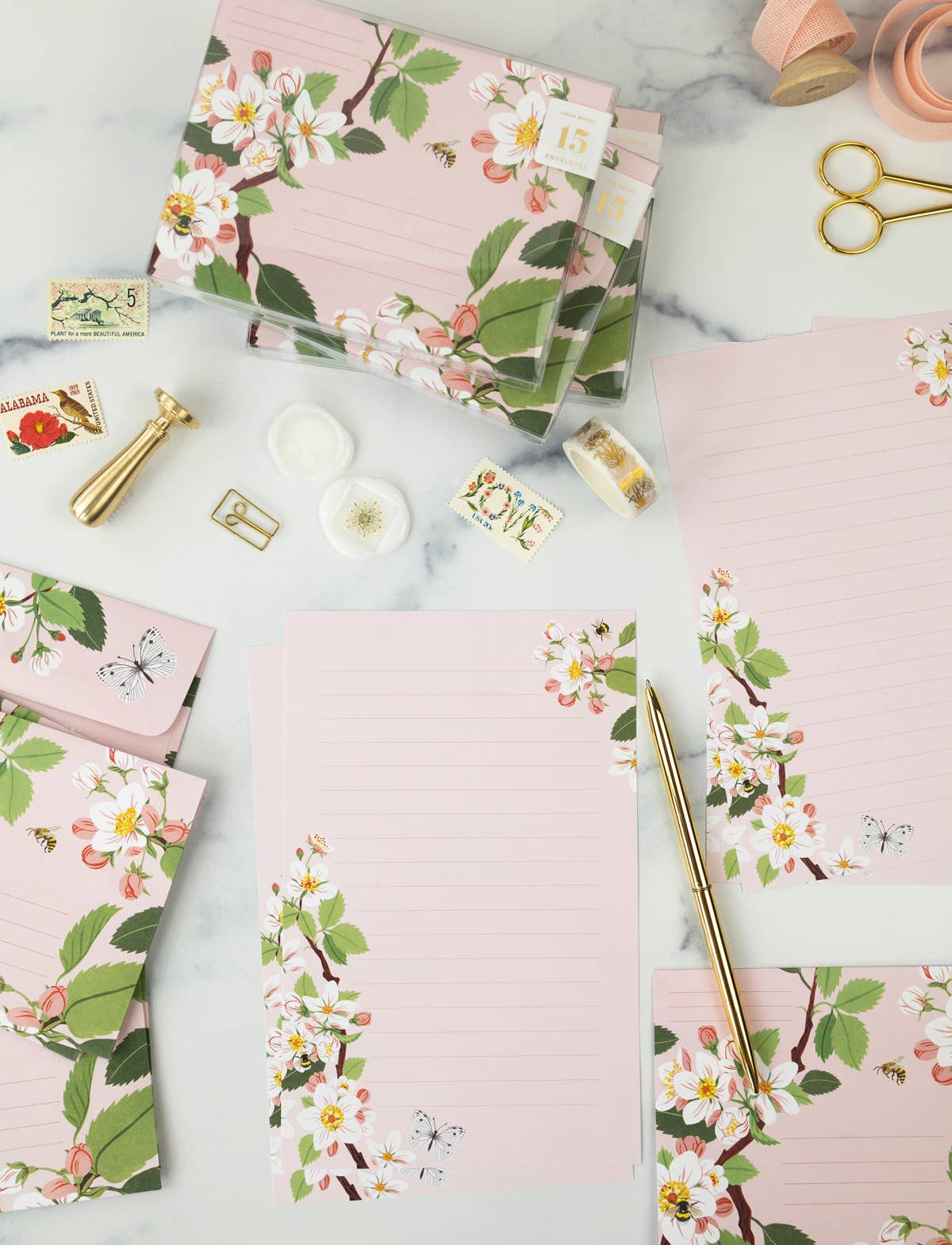 Botanica Paper Co. - APPLE BLOSSOM / Letter Writing Set