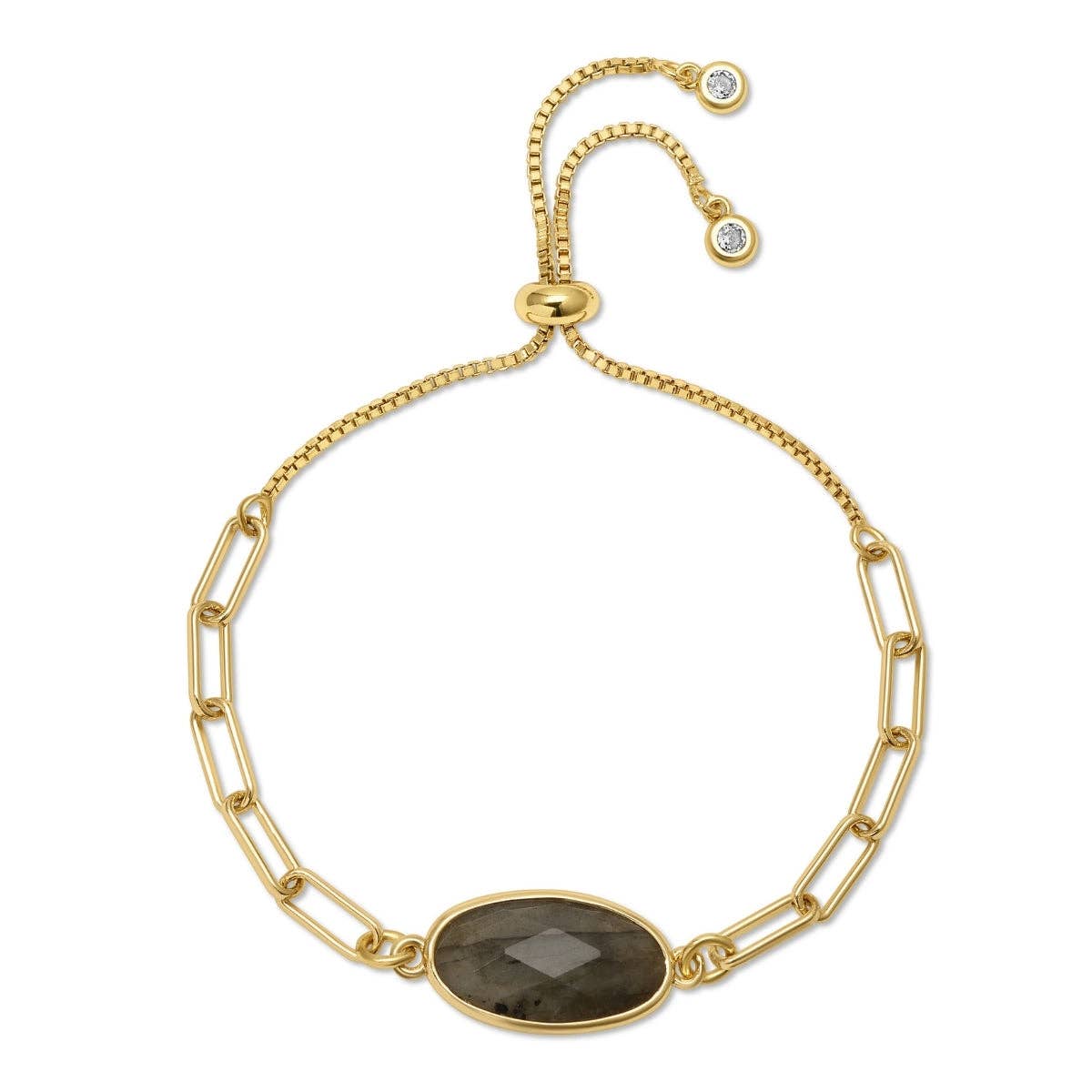 Splendid Iris - Oval Stone Pulley Bracelet