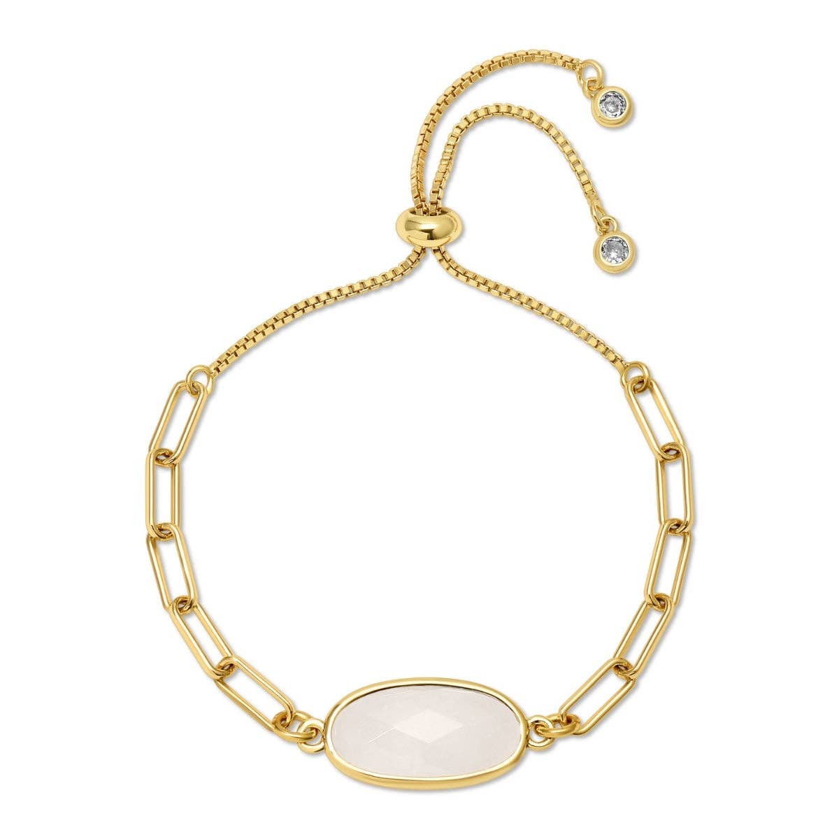 Splendid Iris - Oval Stone Pulley Bracelet