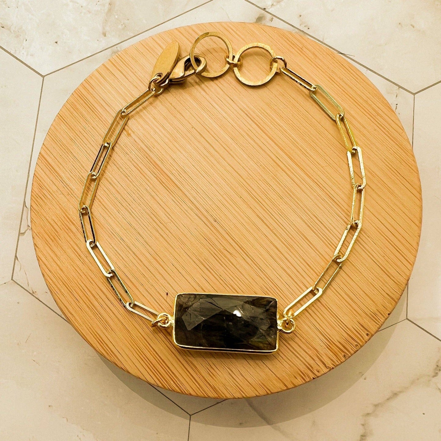 Santore Jewelry Company - Ariana : Labradorite Rectangle Bracelet