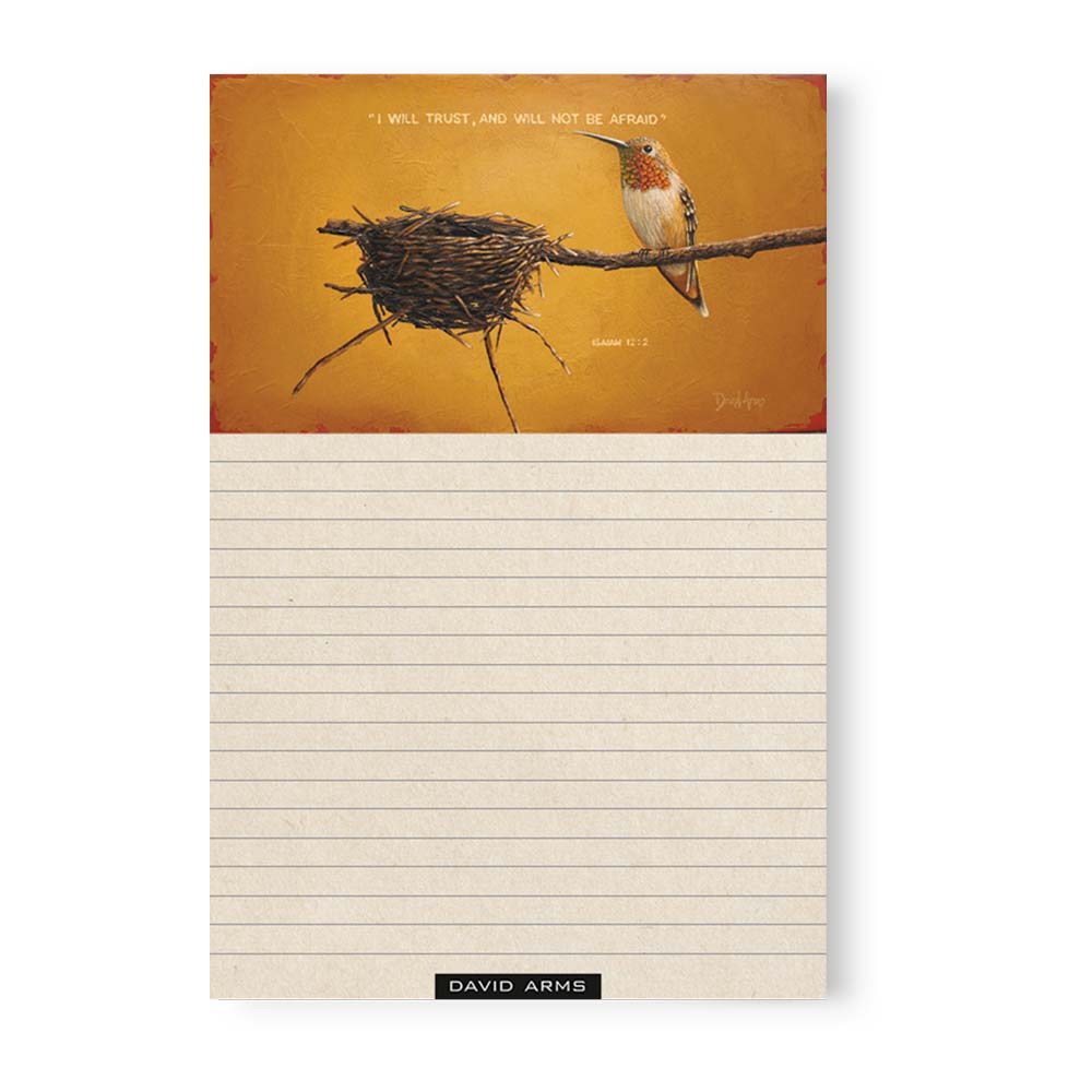 David Arms - "I Will Trust" Notepad