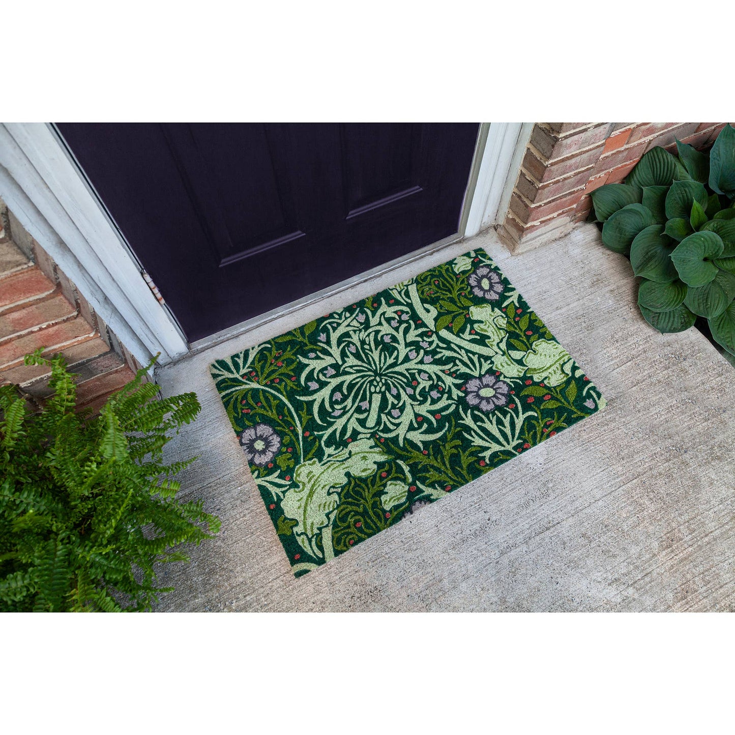 Entryways - Victoria and Albert Museum Love in a Mist Coir Doormat: 18x30