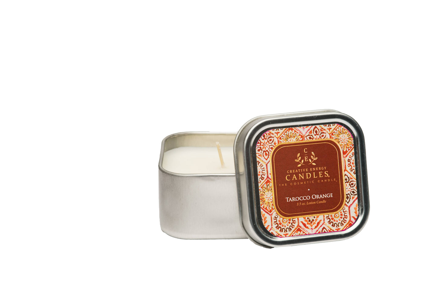 Creative Energy Candles - Tarocco Orange: 2-in-1 Soy Lotion Candle: Large - 10 oz