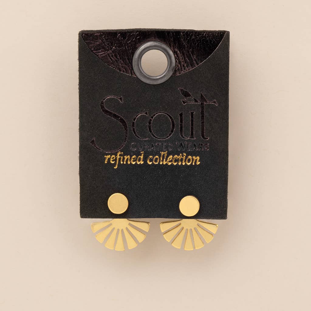 Scout Curated Wears - Refined Earring Collection - Sunburst Ear Jacket/Gold
