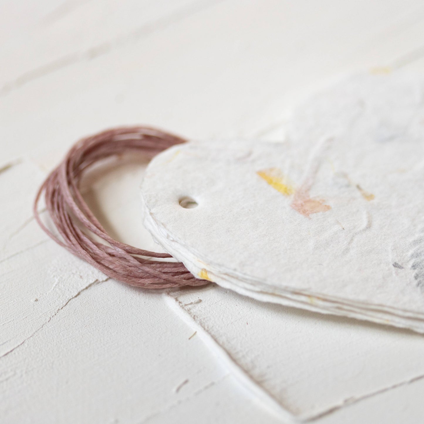 Oblation Papers & Press - Floral Petite Handmade Paper Heart Tag