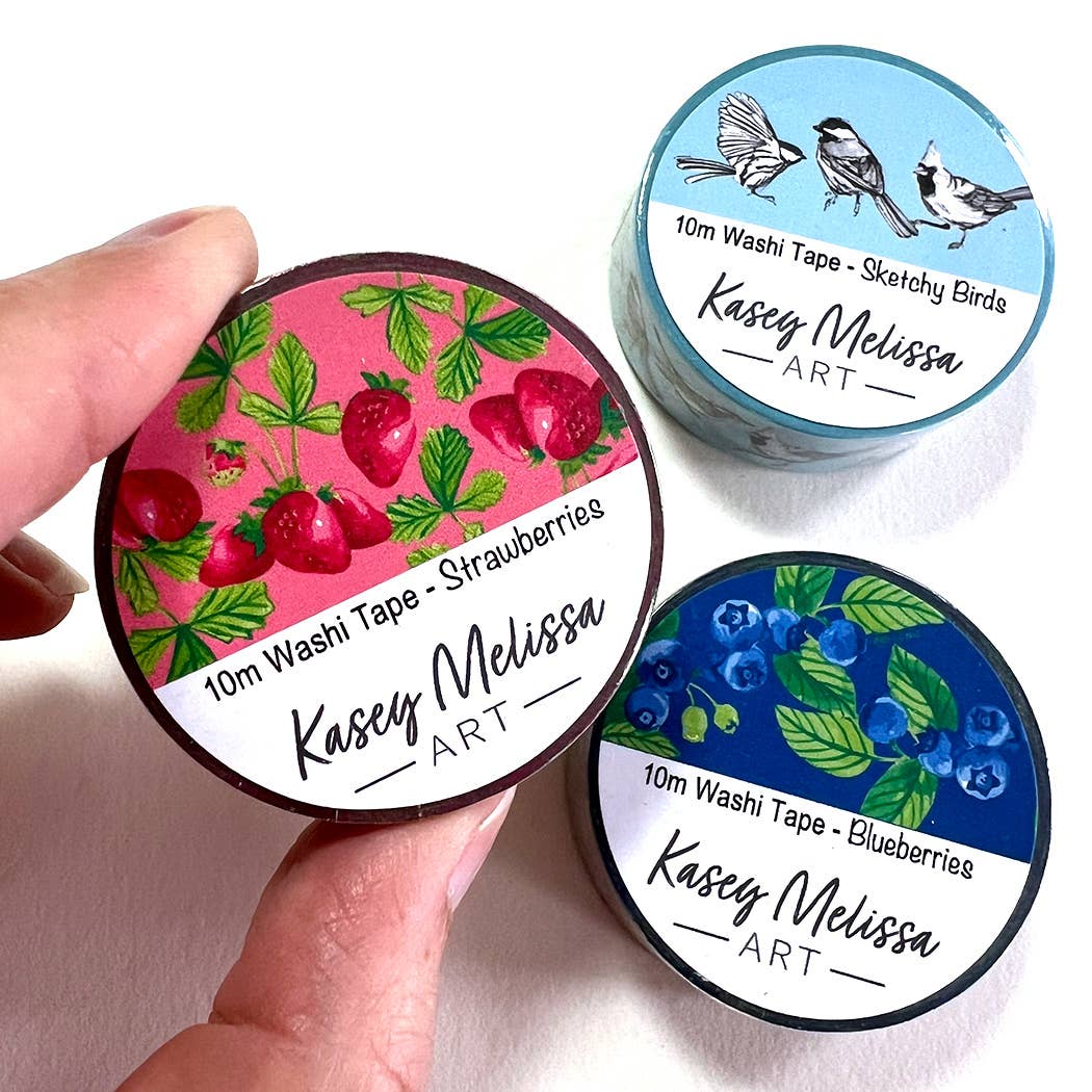 Kasey Melissa Art - Washi Tape / Sketchy Birds