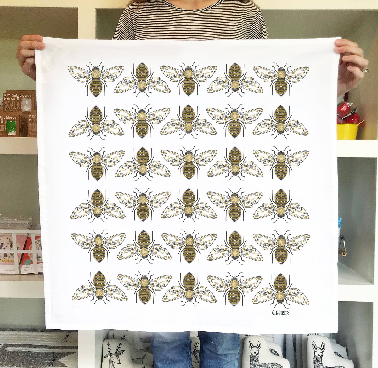 Gingiber - Bee Tea Towel