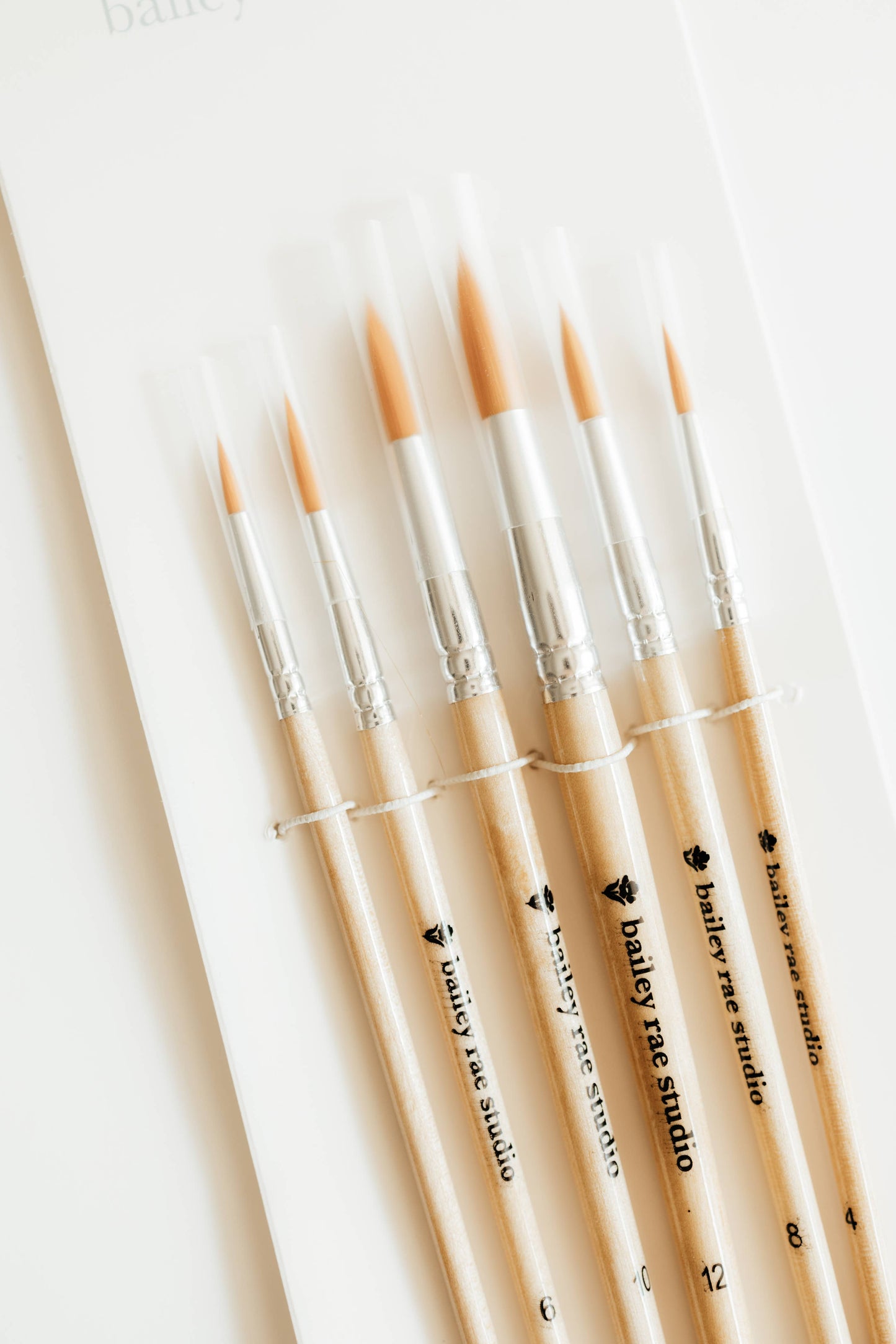 Bailey Rae Studio - Round Tip Watercolor Brush Set -- 6 piece