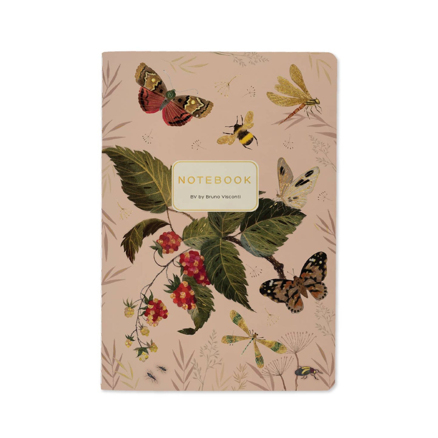 BV by Bruno Visconti - A5 Notebook - Butterflies and Berries