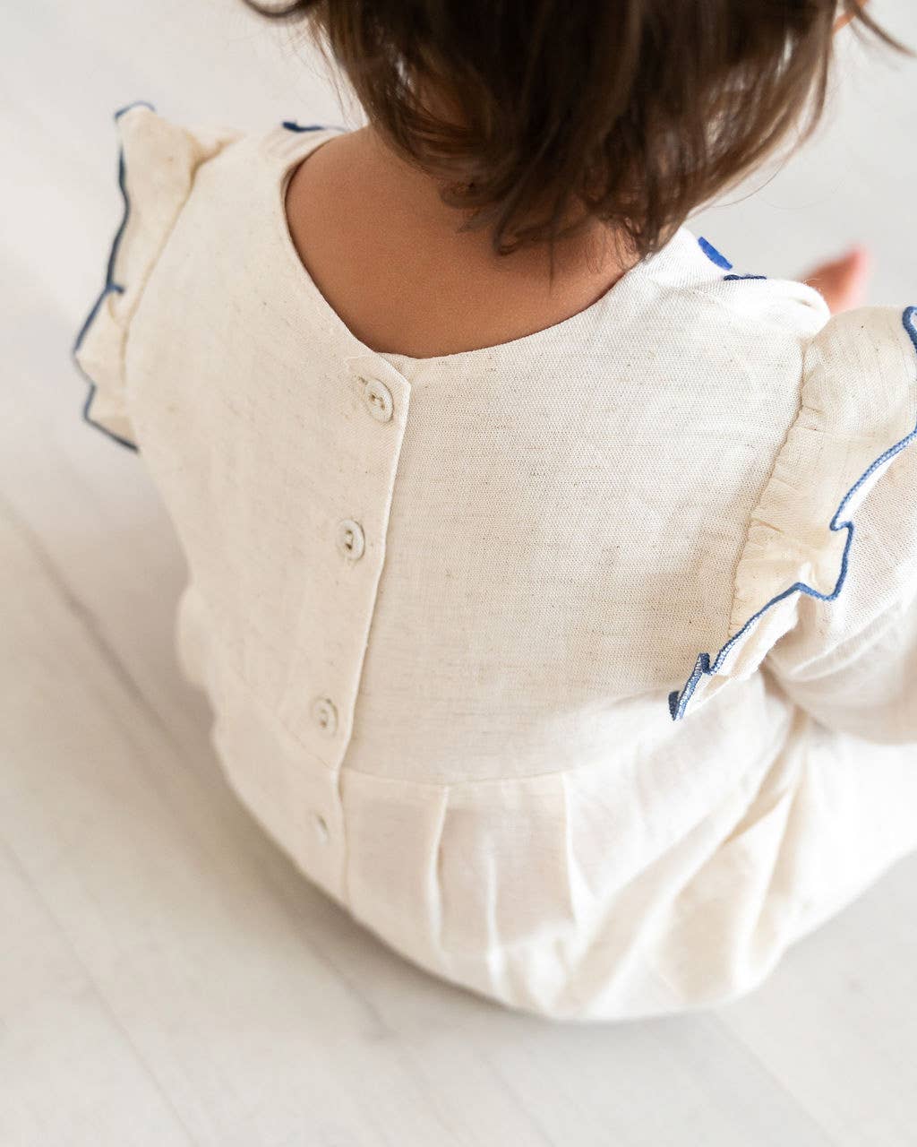 Viverano Organics - Atrani Embroidered Baby Romper & Headband (Organic)