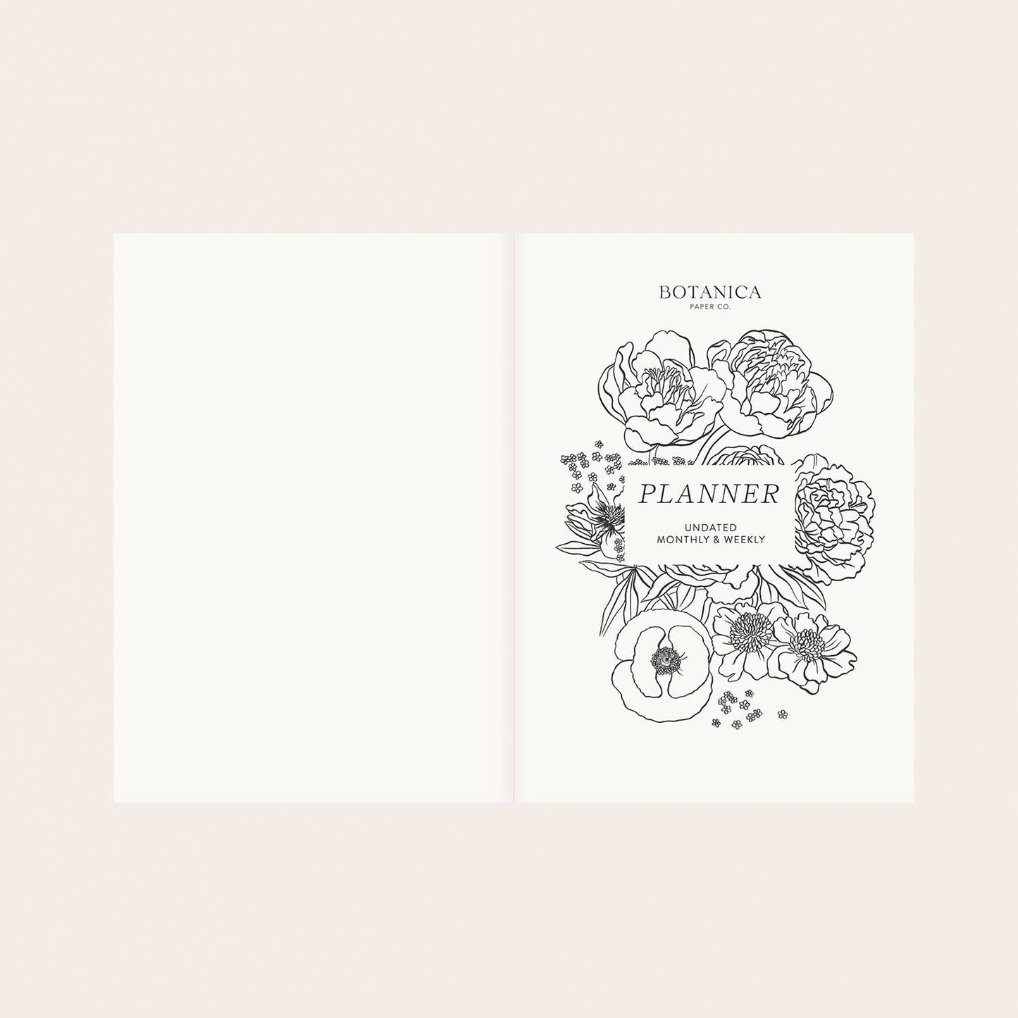 Botanica Paper Co. - GARDEN FLORA | LINEN-BOUND UNDATED WEEKLY PLANNER