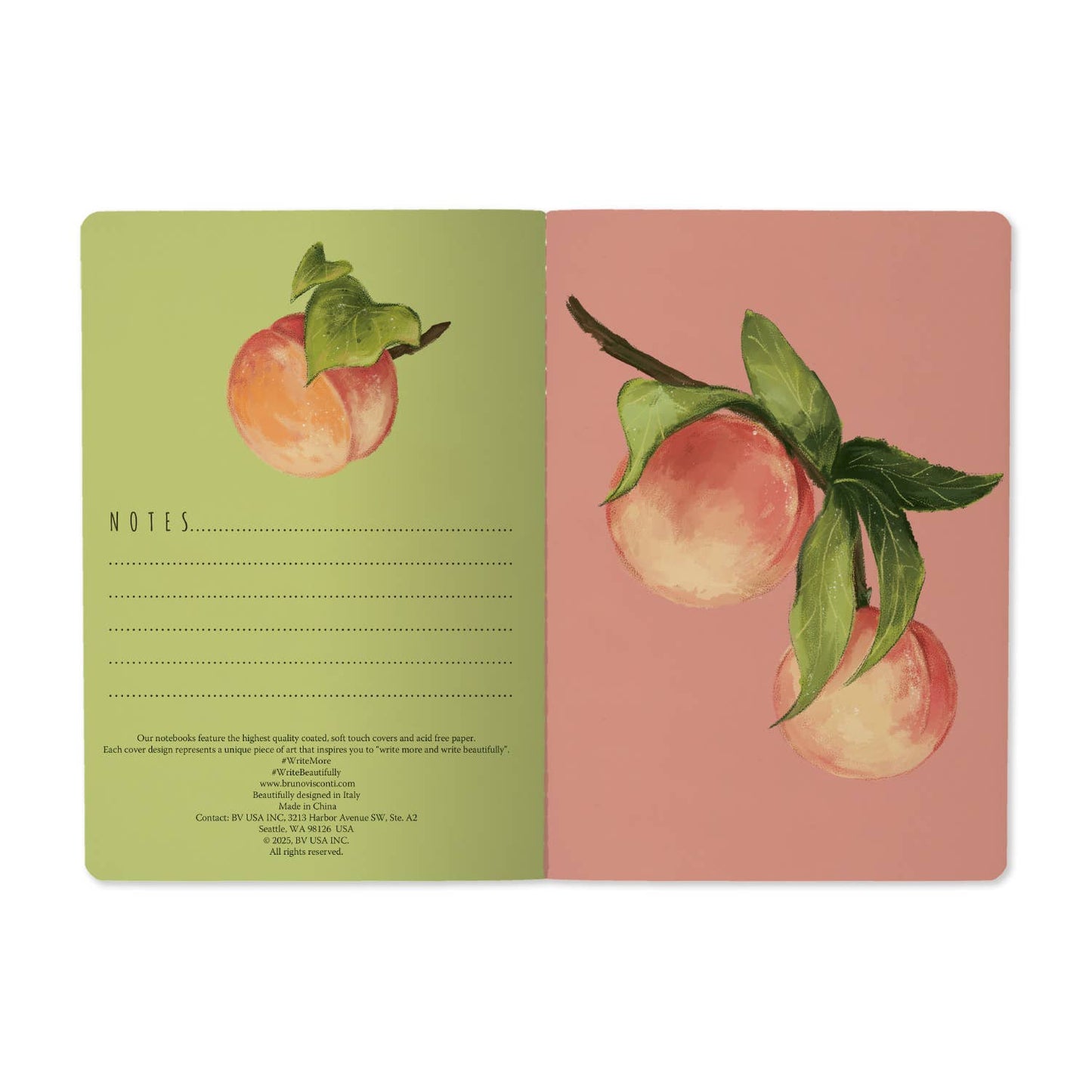 BV by Bruno Visconti - A5 Notebook - Peaches on the Tree