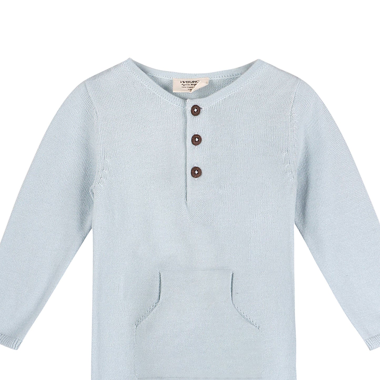 Viverano Organics - Milan Pastel Kangaroo Pocket Baby Jumpsuit (organic cotton)