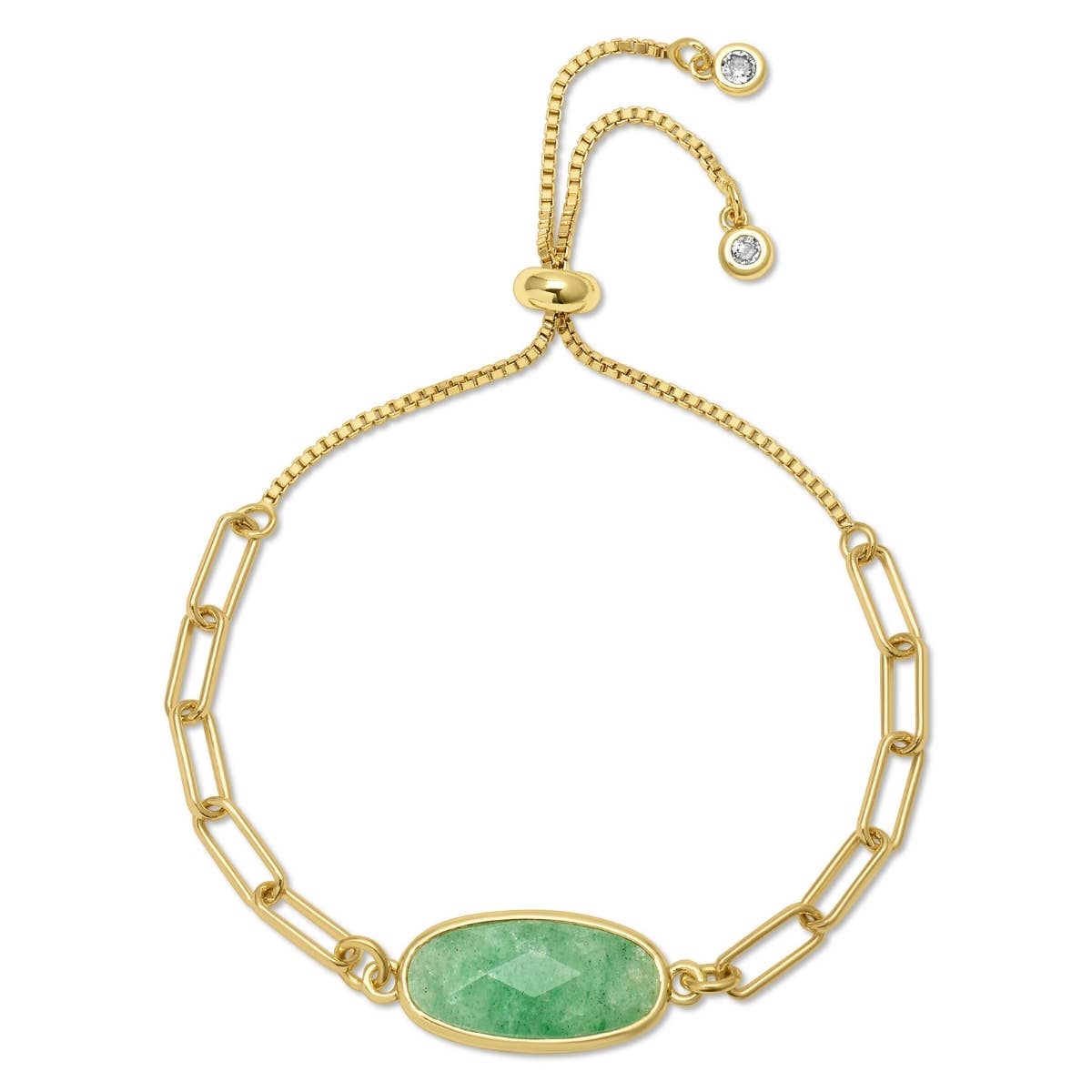 Splendid Iris - Oval Stone Pulley Bracelet