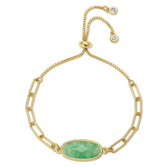 Splendid Iris - Oval Stone Pulley Bracelet