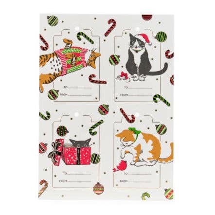 Gift Tag: Holiday Cats Hang Tag (Set of 8)