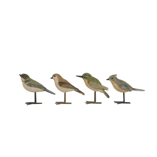 Resin Bird with Metal Feet
