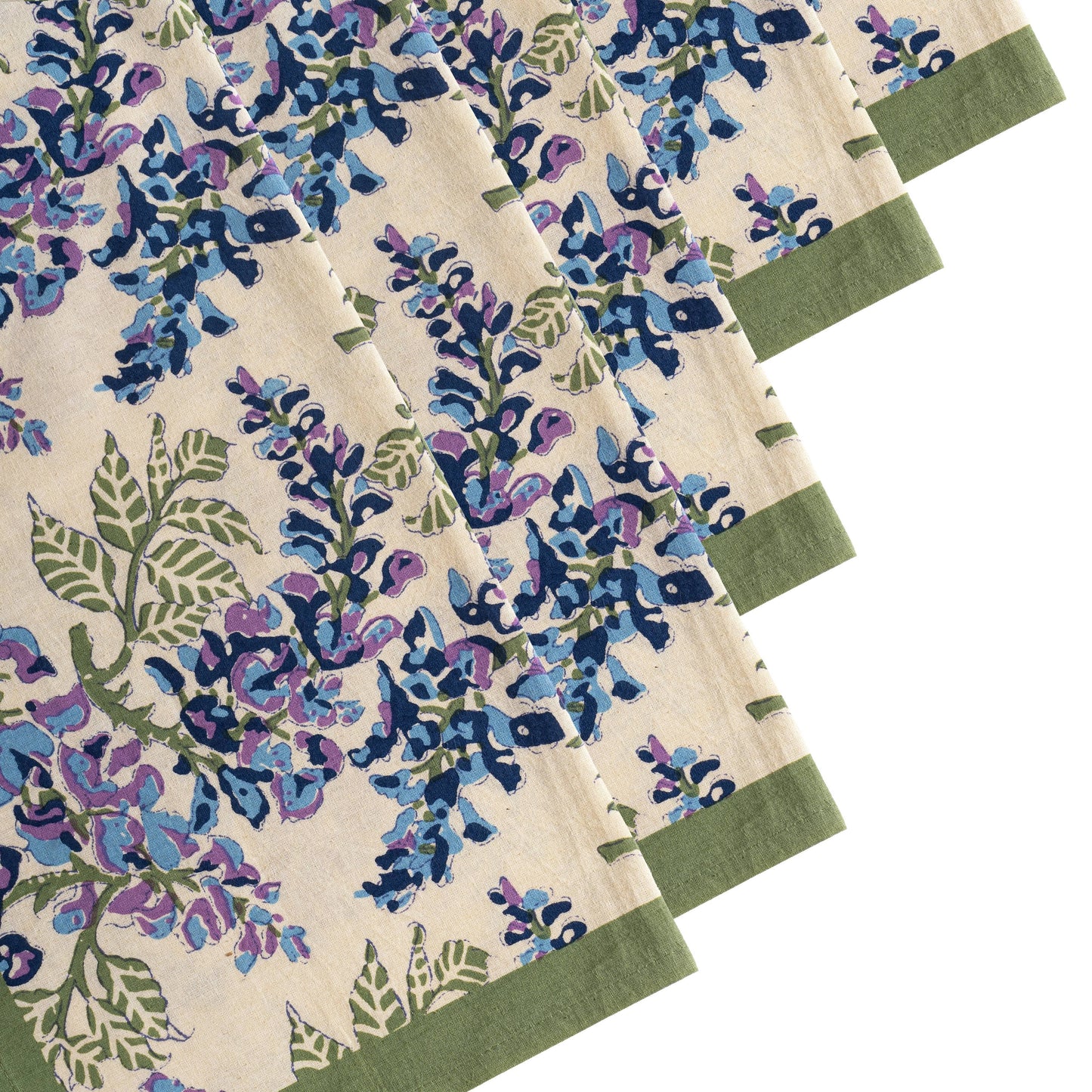 Couleur Nature - Wisteria Blue & Green | Napkins - Set of 6