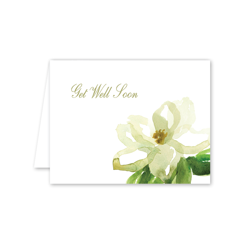 Dogwood Hill - Watercolor Magnolias Get Well Card