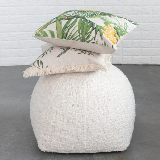 Embroidered Outdoor Pillow