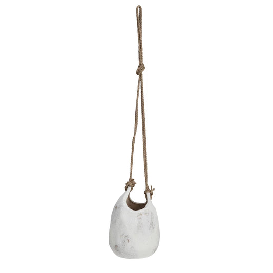 Med Hanging Coarse Stoneware Planter w/ Jute Rope Hange (Copy)